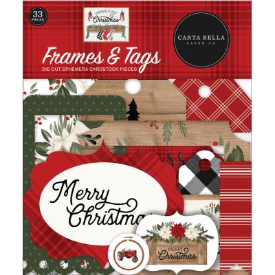 Carta Bella Farmhouse Christmas Die Cuts - Frames & Tags